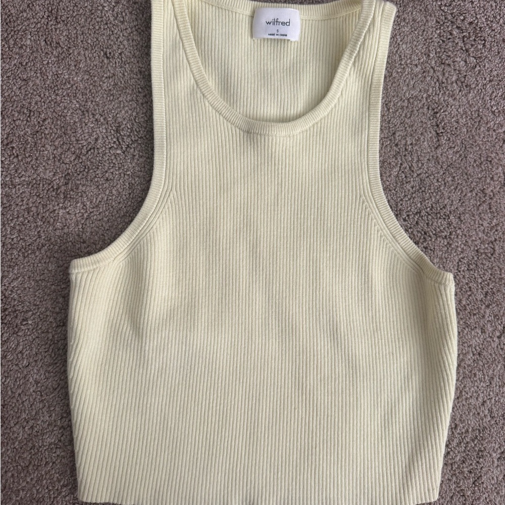 Wilfred Yellow Ribbed Tank Top